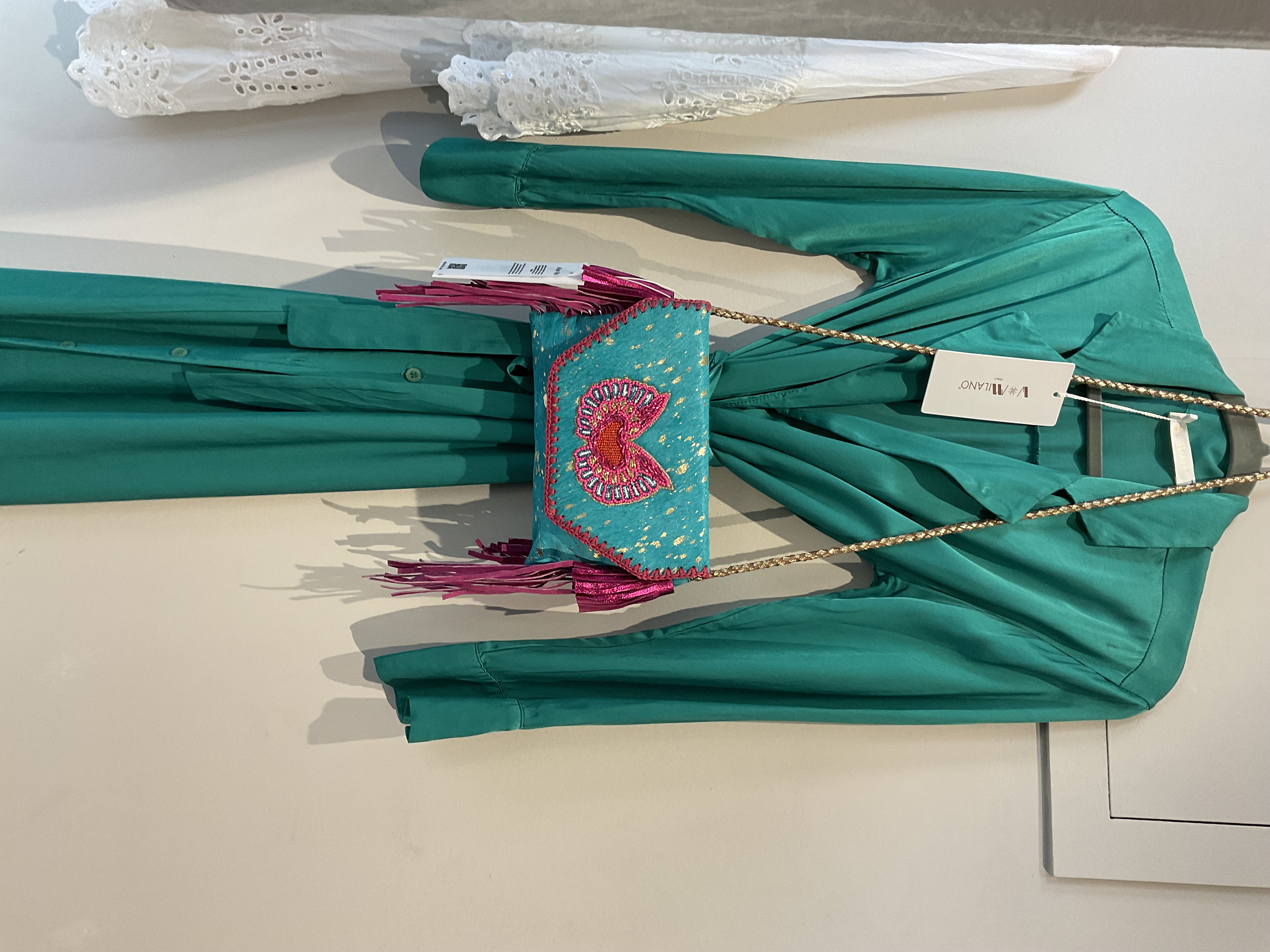 Kleid V Milano grün Meergrünes Kleid von V Milano