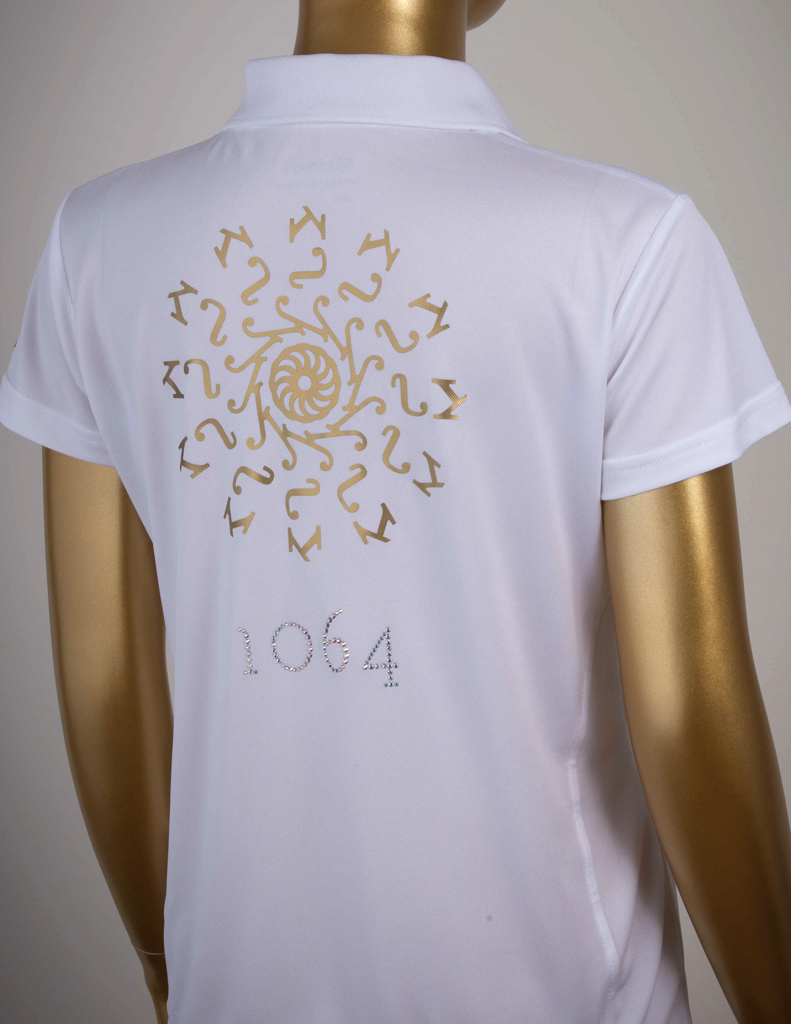 Polo-weiss_-hintenwOK0Aj9xZYGj1 Poloshirt mit Goldprint in verschiedenen Farben